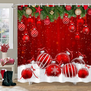 Buy 5279ae-curtain Christmas Bathroom Sets With Shower Curtain Rugs Red Truck Christmas Shower Curtains Xmas Bathroom Rugs Christmas Bathroom Deco