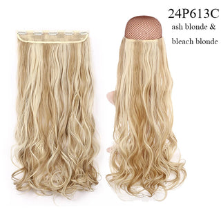 Buy 24p613c BENEHAIR Synthetic Hairpieces 24&quot; 5 Clips in Hair Extension One Piece Long Curly Hair Extension for Women Pink Red Purple Hair