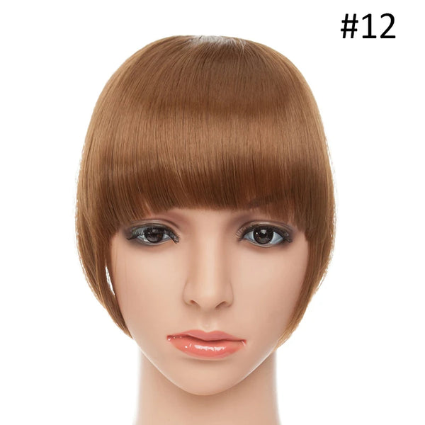 BENIHAIR Synthetic Clip in Hair Bangs Hairpiece Clip in Hair Extension Hair Extension Blunt Bangs Fake Bangs for Women