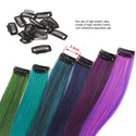 Alileader Clip on Hair Extension 57Color Ombre Straight Hair Extension Clip in Hairpieces High Temperature Faber Hair Pieces