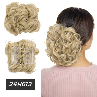 Buy 24h613 BENEHAIR Synthetic Scrunchy Hair Bun Messy Hair Bun Curly Chignon Hairpiece for Women Hair Combs Clip in Hair Extension Updo