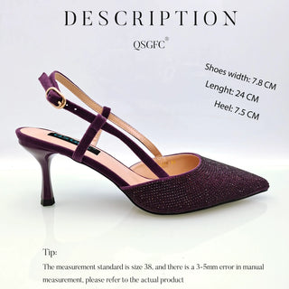 Buy a-pair-shoe-d-purple Fashion Bag Shoulder Bag and Strap High Heels  Shoes and Bag