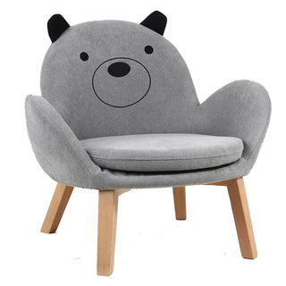 Buy gray-bear Children Bedroom Back Sofa Seat for Dormitory Baby Learning Cartoon Shape Mini Sofas Kids Furniture Lazy Sofa Chair With Armrest