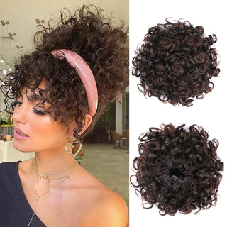 Buy dj1b-33 Chorliss Synthetic Claw Chignon Women Messy Curly Fluffy Hair Bun Clip in Ponytail Hair Extensions Natural False Hairpieces