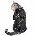 Cool Dog Leather Jacket Coat Warm Winter Pet Clothing Outfit French Bulldog Clothes Coats for Small Medium Dogs