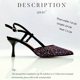 Buy a-pair-shoes-r-black Fashion Bag Shoulder Bag and Strap High Heels  Shoes and Bag