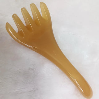 Buy amber Head Massager Scalp Gua Sha for Body Neck Leg Massage Five-Claw Head Scraping Stick Massage Scraping Claw Massage Visage