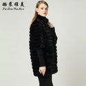 Black Real Mink Fur Coat With Zipper Natural Mink Coats for Women Genuine Mink Coat Russian Winter Warm Women's Fur Jackets