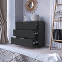 Dresser Maldus, Three drawers -Black