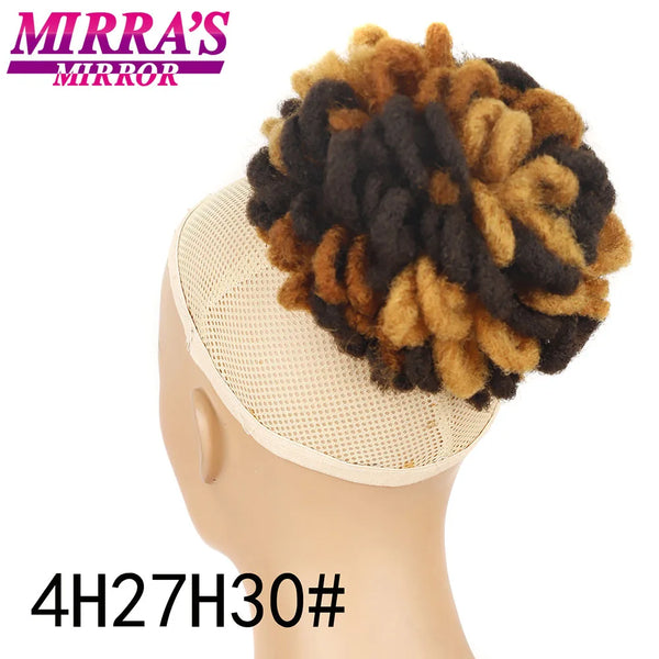 Afro Puff Drawstring Ponytail Extension Synthetic Kinky Curly Ponytail Hair Chignon Dreadlock Buns Afro Puff for Black Women