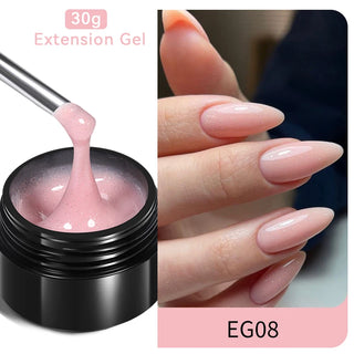 Buy eg08-30ml BORN PRETTY 60/30ml Hard Jelly Extension Nail Gel Polish French Nails Nude Pink White Clear Nail Supplies Gel for Extension