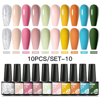 Buy zh20023 10/12pcs Spring Macaron Nail Gel Polish Set Semi Permanent UV for Manicure Soak Off Gel Nail Polish Kit Varnishes Nail Supplies