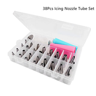 Buy 38pcs-nozzle-set 8-51Pcs Pastry Nozzles Cake Decorating Tools Bakeware Home Cake Shop Cream Nozzles Confectionery Decorations Set for Baking