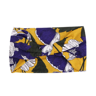 Buy 1001f-yellow-navy African Pattern Print Headband