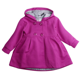 Buy purple 2019 Baby Autumn Winter Clothing Cute Infant Toddler Baby Girl Winter Warm Wool Blend Pea Coat Snowsuit Jacket Outerwear Clothes