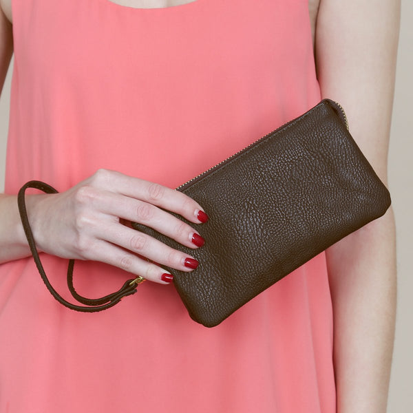 005 - Leather Wallet With Detachable Wristlet