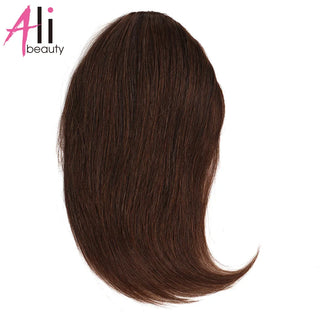 Buy 4-color 3 Clips Human Hair Bangs Remy Straight Clip in Hair Extensions Gradient Bangs 3D Blunt Cut Natural Hair Fringe Hairpiece