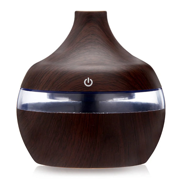 300mL Aroma Essential Oil Diffuser Wood Grain Desktop Air Humidifier Aromatherapy Purifier Mist Maker for Office Home