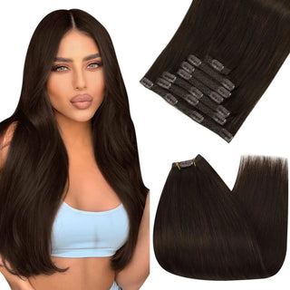 Buy 4-medium-brown Clip in Hair Extensions