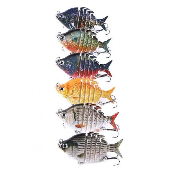 63mm 9.3g Lifelike Tilapia Swimbait Fishing Lures Hard Bait Lure With Treble Hook Multi Jointed Lures for Bass Fishing Tackle