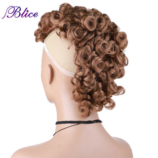 Buy 27 Blice High Puff Curly Chignon Frohawks Hair Synthetic Clip in Hair Extensions All Head Ponytail for Africa American Women