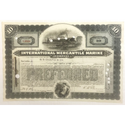 Antique 1910s - 1920s Titanic International Mercantile Marine Stock Certificate - Gray