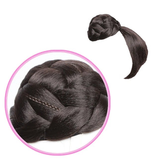 Buy dome-2-4 Amir Synthetic Hair Buns With Bangs Clip-In Chignons Heat Resistant Fiber Black Burgundy Colors Hair Piece Ponytail for Women