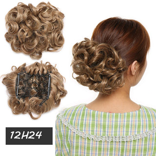 Buy 12h24 BENEHAIR Synthetic Scrunchy Hair Bun Messy Hair Bun Curly Chignon Hairpiece for Women Hair Combs Clip in Hair Extension Updo