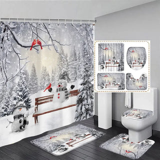 Christmas Bathroom Sets With Shower Curtain Rugs Red Truck Christmas Shower Curtains Xmas Bathroom Rugs Christmas Bathroom Deco