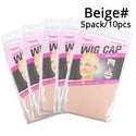 Clearance Quality Deluxe Wig Cap Hair Net for Weave 10pcs=5packs Hair Wig Nets Stretch Mesh Wig Cap for Making Wigs Free Size