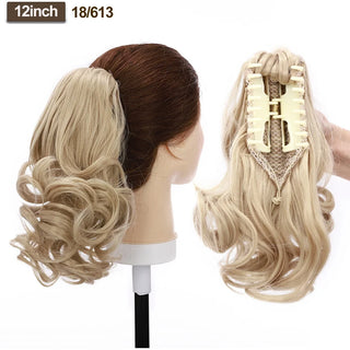 Buy 18p61312inch BENEHAIR Fake Ponytail Claw on Ponytail Long Wavy Clip in Hair Extension Hair Synthetic Hairpiece for Women Pony Tail Fake Hair