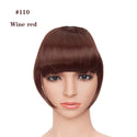 BENEHAIR Fake Bangs Synthetic Blunt Bang Clip in Hair Extension Women Blunts Fringe Hair Black Brown Bangs 2 Clips In