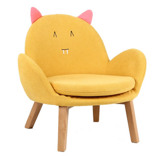 Buy yellow-cat Children Bedroom Back Sofa Seat for Dormitory Baby Learning Cartoon Shape Mini Sofas Kids Furniture Lazy Sofa Chair With Armrest