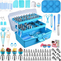 AK 236pcs Cake Tools Kit With Box Decorating Icing Piping Nozzles Set Pastry Bags Spatula Muffin Cupcake Mold Baking Supplies