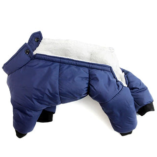 Buy navy-blue Dog Winter Coat Coats Warm Clothes Small Puppy Clothing for French Bulldog Dogs Pets Waterproof Suit XXL Pet Jackets Snowsuit