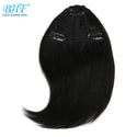 BHF Human Hair Bangs 8inch 20g Front 3 Clips in Straight Remy Natural Human Hair Fringe All Colors