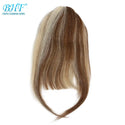 BHF Human Hair Bangs 8inch 20g Front 3 Clips in Straight Remy Natural Human Hair Fringe All Colors