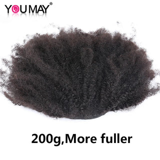 Buy stringponytail-200g Afro Kinky Curl Drawstring Ponytail Human Hair Ponytail for Black Women Clip in Hair Extensions Human Hair Wrap Ponytails YouMay