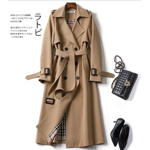 ANSZKTN Fall Winter Wholesale Long Trench Coats Women Military Style Plus Size Overcoats Coat