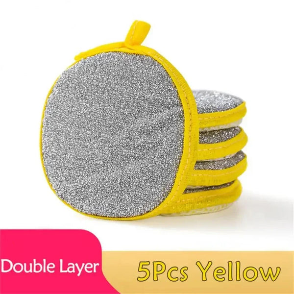 5Pcs Double Side Dishwashing Sponge Dish