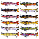 12.8cm-18g Lifelike Multi Jointed Sinking Wobblers Fishing Lures Pike Swimbait Crankbait Minnow Trout Bass Fishing Tackle Baits