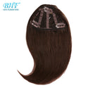 BHF Human Hair Bangs 8inch 20g Front 3 Clips in Straight Remy Natural Human Hair Fringe All Colors