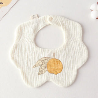 Buy single-lemon Cotton Gauze Baby Print Bibs Infant Bib