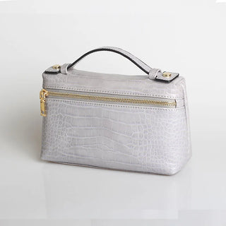 Buy croc-lavender-l Snake Pattern Clutch Make Up Bags