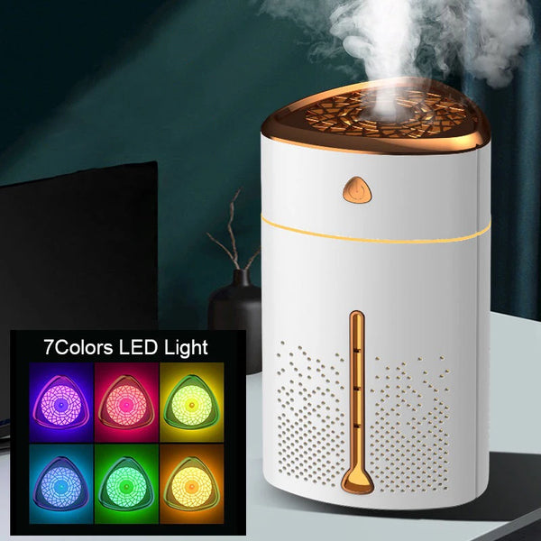 1000ml Car Humidifier Essential Oil Diffuser Car Home Air Humidifier USB Ultrasonic Negative Ion Mist Maker With LED Light