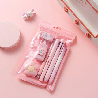 Buy pink 7-In-1 Stationery Set Birthday Present Back to School Gift Correction Tape Students Prize School Office Ball-Point Pen Students