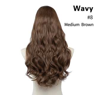 Buy medium-brown U-Part Synthetic Clip in Hair Extension