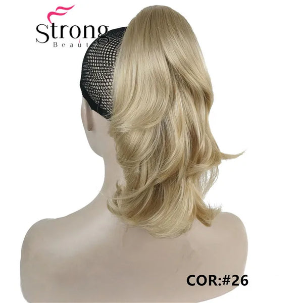 12" Dual Use Curly Styled Clip in Claw Ponytail Hair Extension Synthetic Hairpiece 125g With a Jaw/Claw Clip