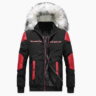 Buy red 2023 New Men Winter Jackets and Coats Mens Warm Casual Mens Winter Coat Fashion Streetwear Male Overcoat Parka Hombre ABZ500