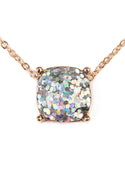 16355 - Cushion Glitter Necklace